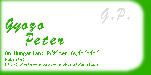 gyozo peter business card